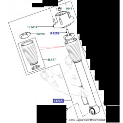  LR100687 | Ammortizzatore 2.0L Aj200P Ciao Phev  tenuta e dado, Con rinforzo, LH